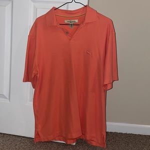 Mens Tommy Bahama Peach Orange Polo Size M